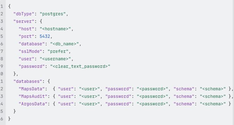 Specify full server and database credentials.